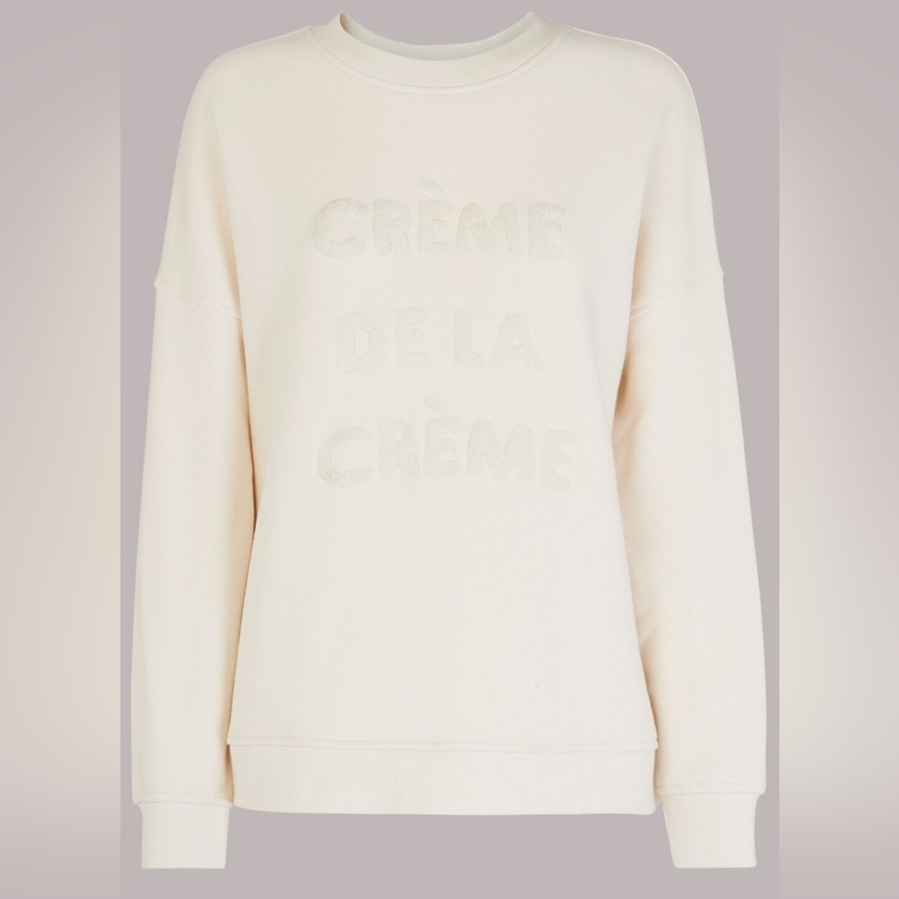 Whistles Creme de la Creme Sweatshirt, Size XS